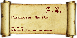 Pingiczer Marita névjegykártya